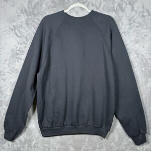 Vintage Tultex Maximum Sweats Crewneck Black USA Made XL